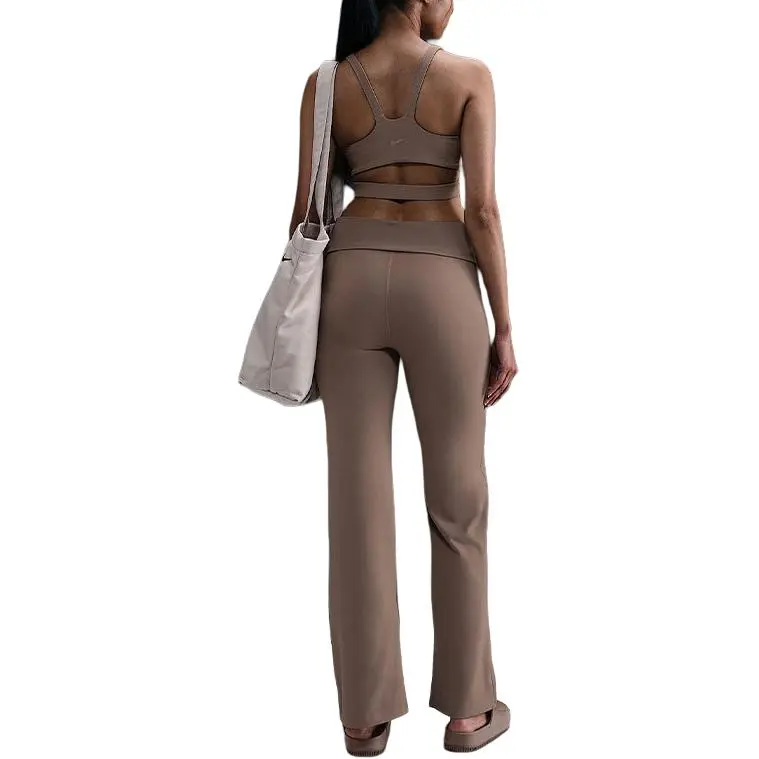 Nike Dri Fit One Casual Pants Women's Mink Brown/Black-1