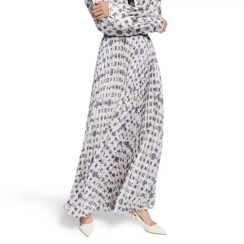 LOUIS VUITTON SS25 Casual Long Skirts Women's White-3