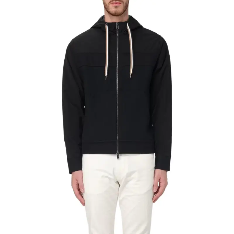 HUGO BOSS Zip Up Drawstring Hoodie-1