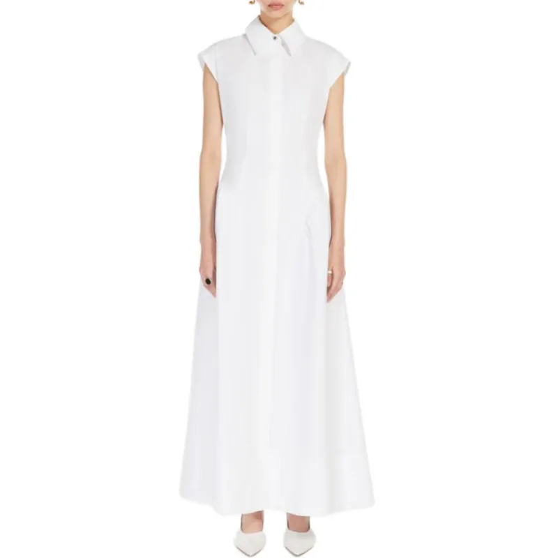 SportMax Fabiana Button Up Sleeveless Maxi Dress-2