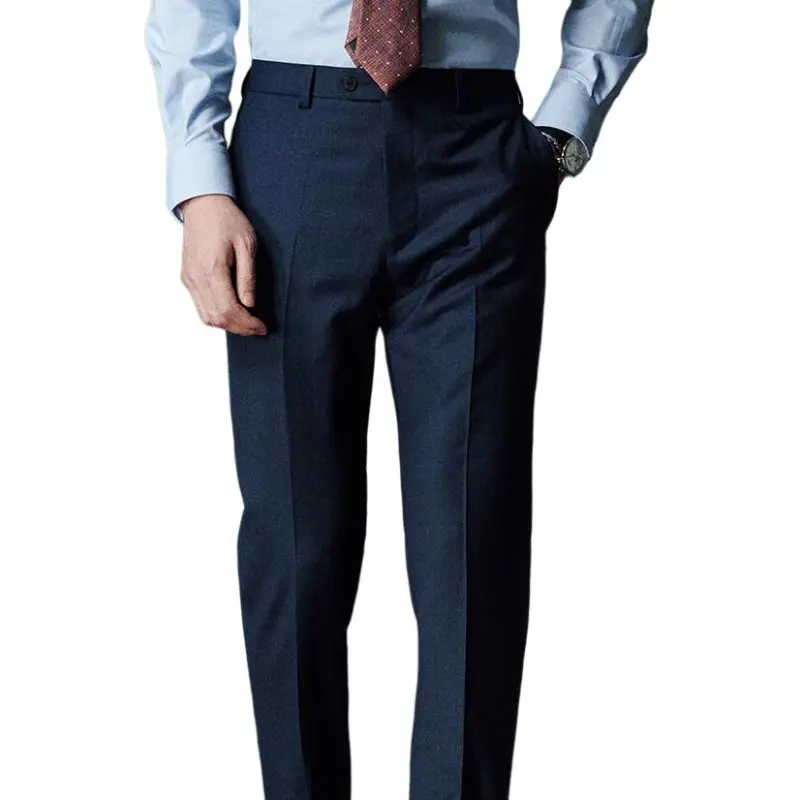 SAINT ANGELO Suit Trouser Men's Twilight Blue With Orange Plaid-4