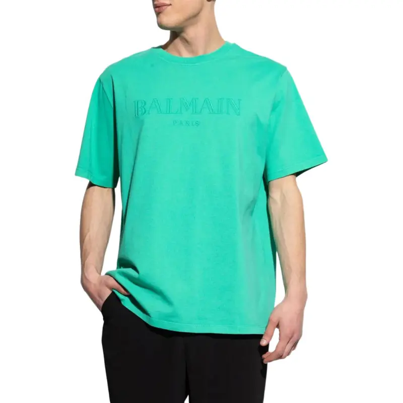 BALMAIN Logo embossed T shirt-1