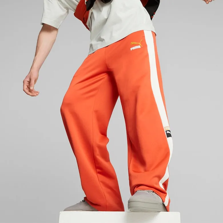 PUMA ESS FORWARD HISTORY Track Pant PT Knitted Sports Pants Men's Orange-5