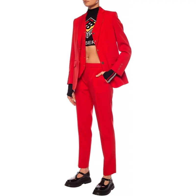 Burberry Casual Pants Women's Red-1