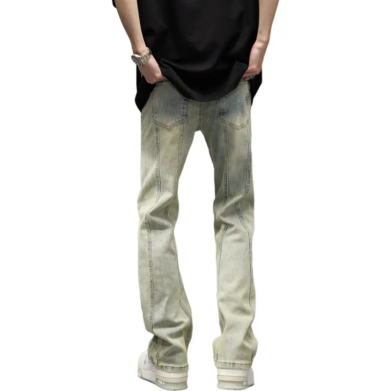 PAINT STAIN Jeans Men's Yellow Mud-4