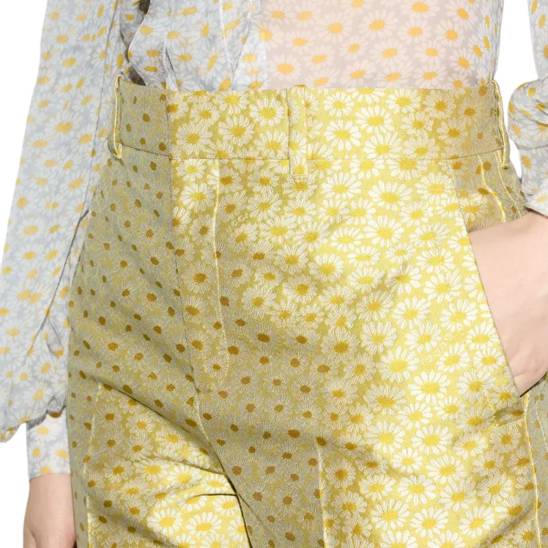 GUCCI SS25 Casual Pants Women's Yellow-5