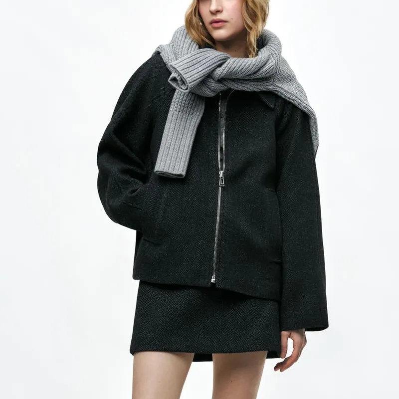 ZARA Jackets Coats Women's Gray-2