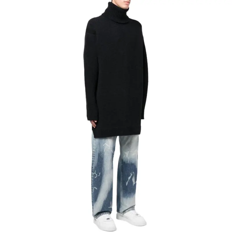 OFF WHITE Embroidered logo Roll Neck Jumper-3