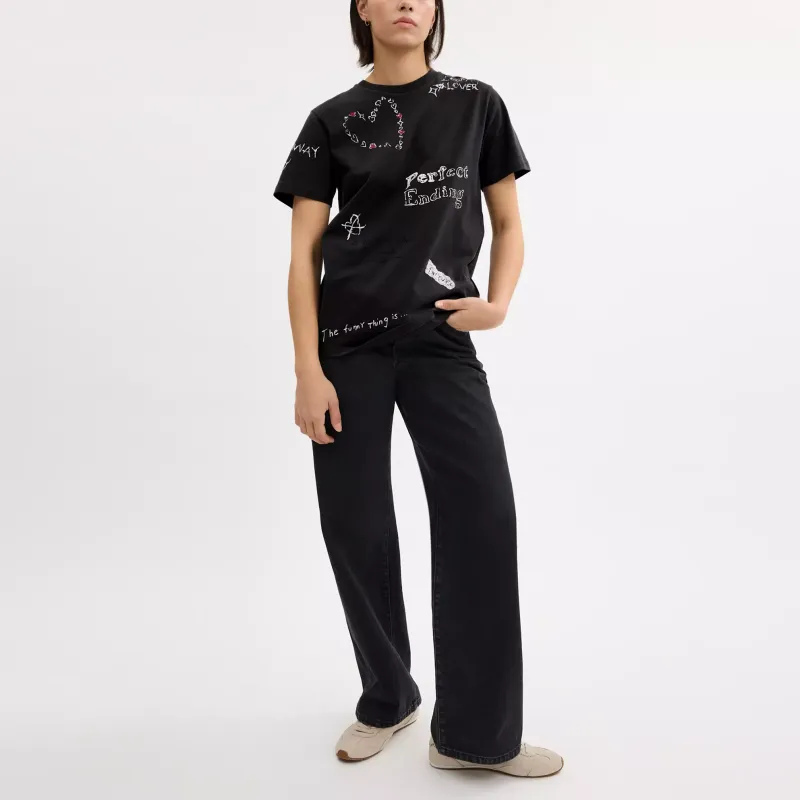 COACH Regular T Shirt Women's Black-1
