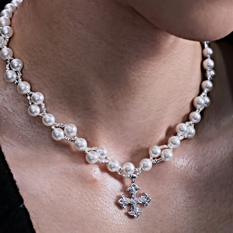 NothingButMini Pearl Necklaces Unisex-2