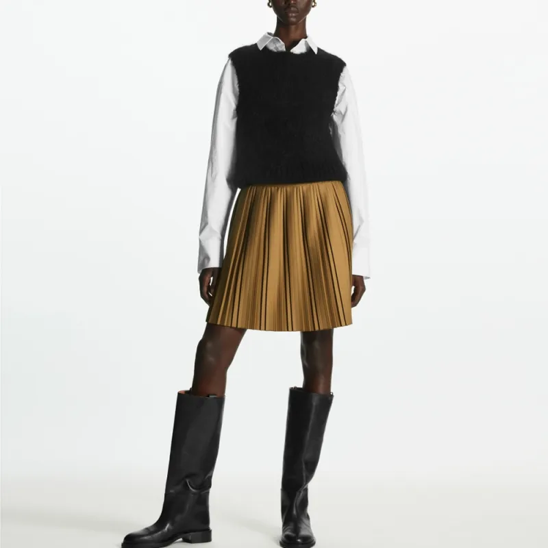 COS Casual Short Skirts Women's Light Brown-2