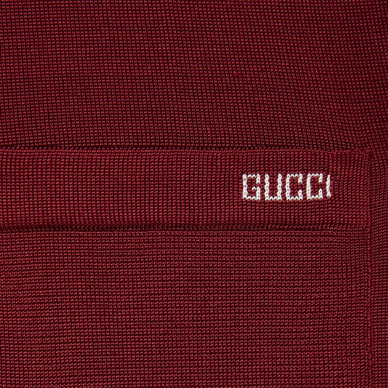 GUCCI SS25 Polo Shirt Men's Burgundy-5