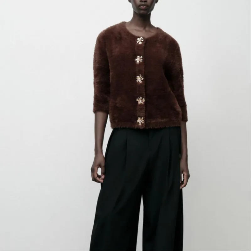 ZARA Knitwear Women's Brown-2
