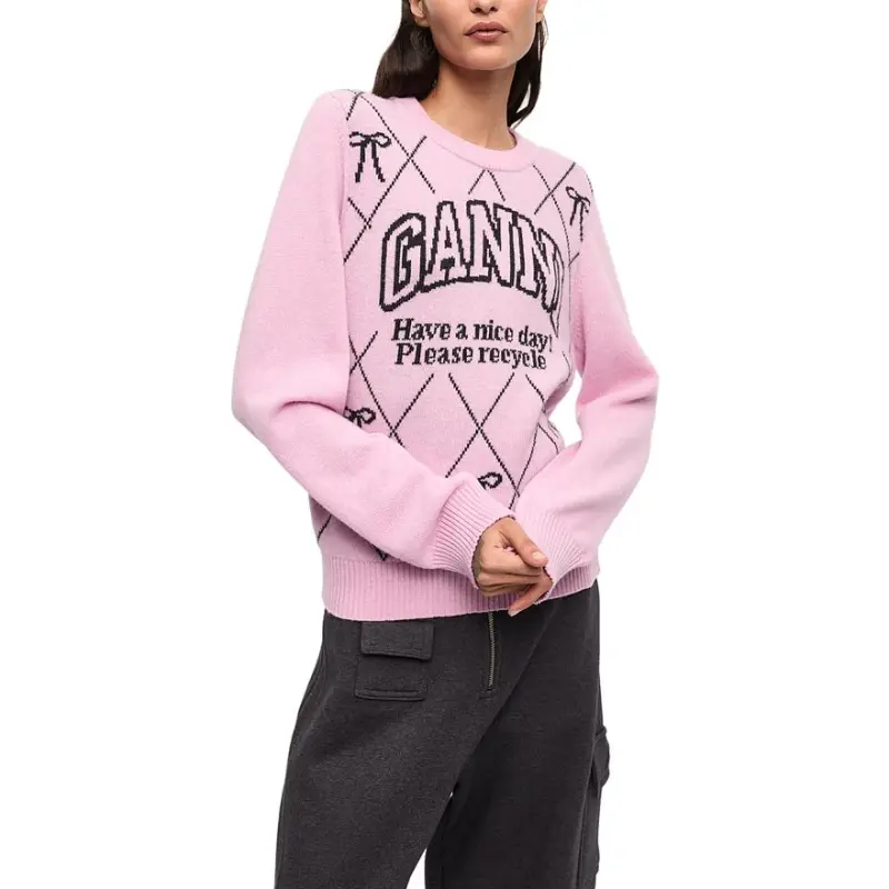 GANNI FW24 Sweater Women's Pink Purple-2