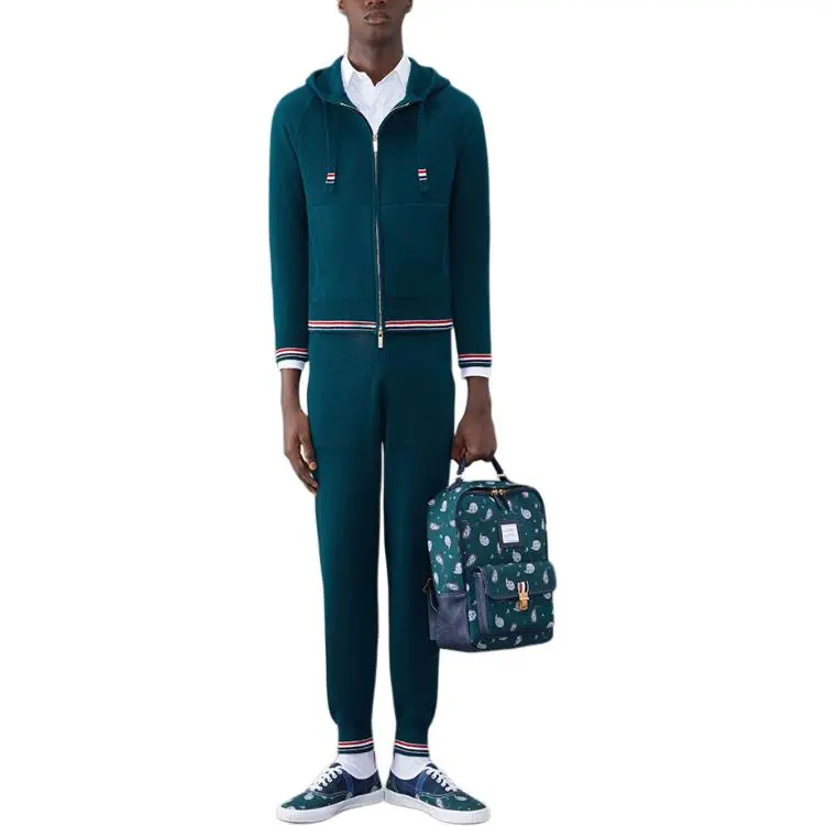 THOM BROWNE Cashmere Knitted Zip up Hoodie-2