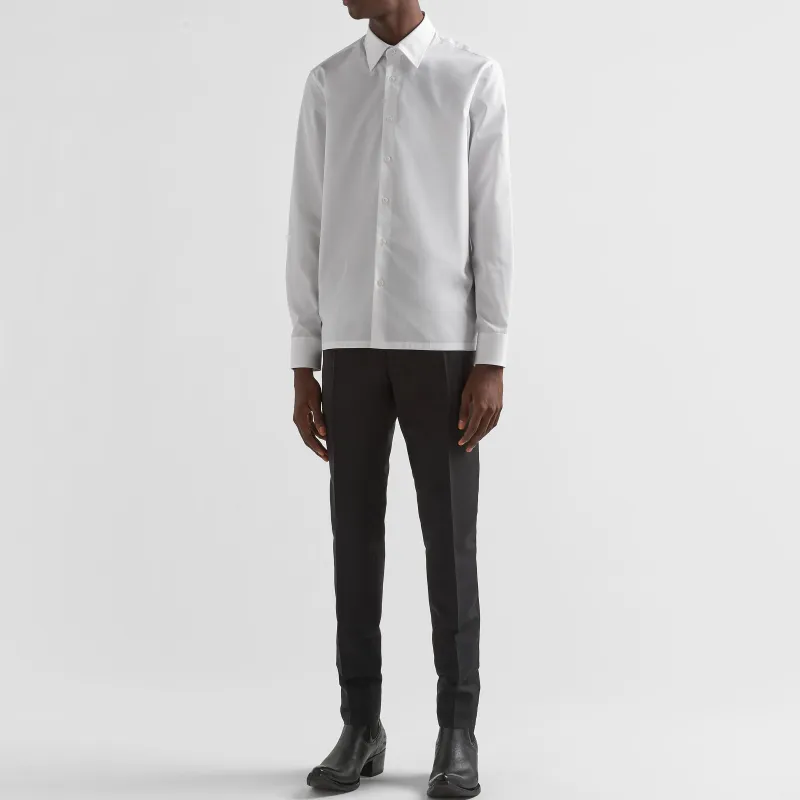 PRADA Triangle logo Cotton Shirt-1