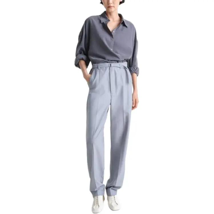 Lemaire Straight Collar Twisted Shirt 'Asphalt'-2