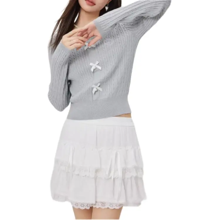 Love To Serve Knitwear Women's Gray-1