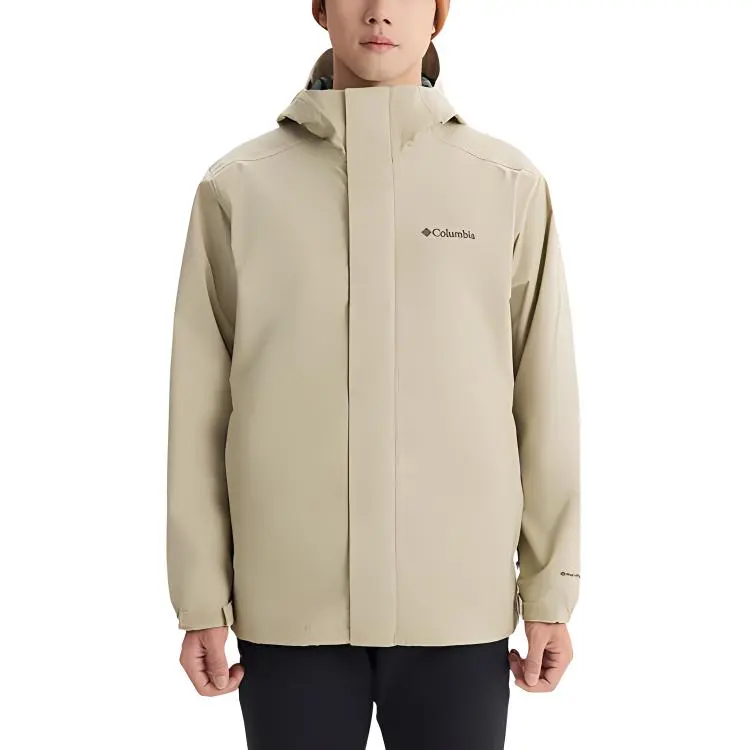 Columbia Omni Heat Water Resistant Warm Heat Reflective Windbreaker Jacket Men's Khaki-1