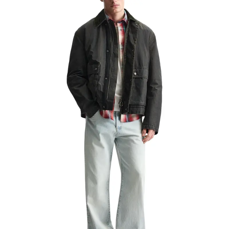 ZARA Jackets Men Black-4