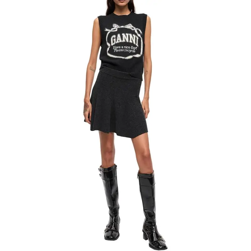 GANNI FW24 Vest Women's Phantom Black-1