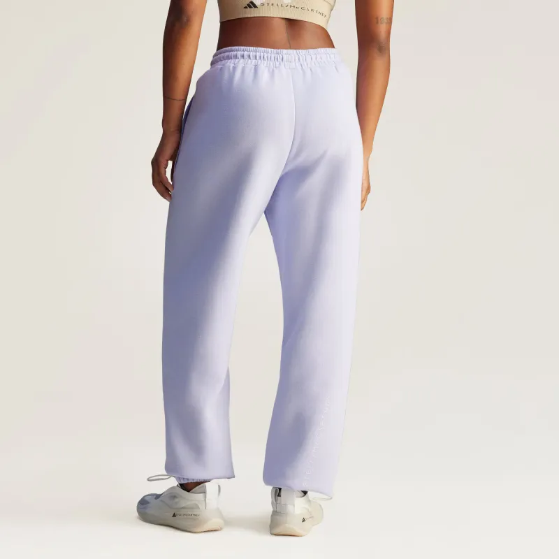 Adidas x Stella McCartney LOOSE SWEAT TRACKSUIT BOTTOMS Knitted Sports Pants Women's Light Purple-3