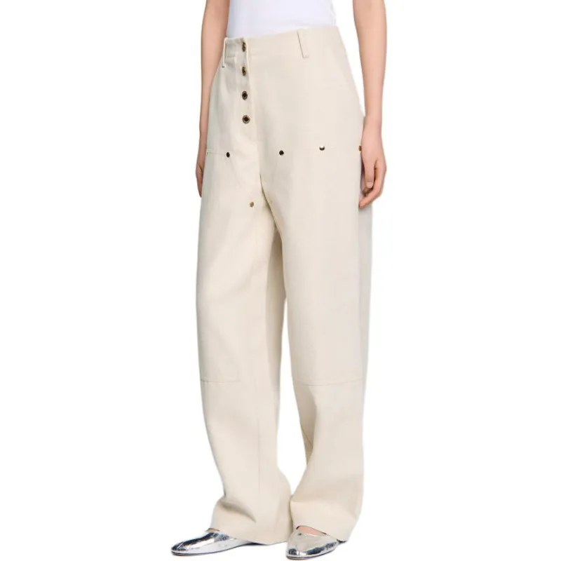 Sandro Twill weave Trousers-3