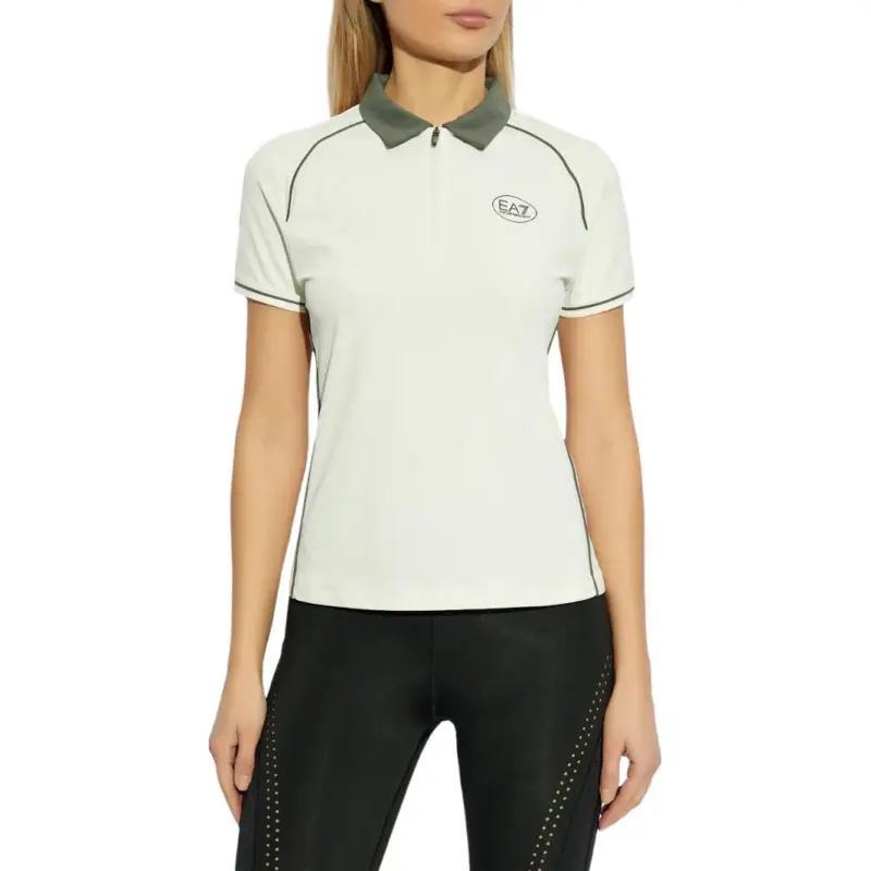 EMPORIO ARMANI Logo print Polo Top-2