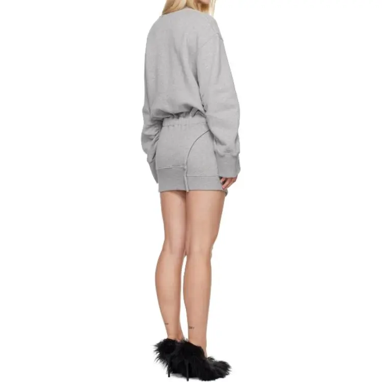 The Attico Asymmetric Crewneck Mini Dress-4