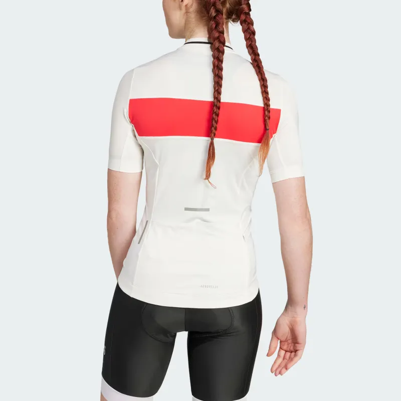 Adidas Heritage TEMPO LEGACY JERSEY Cycling Clothing Women's Pink White/Pure Gemstone Red-3
