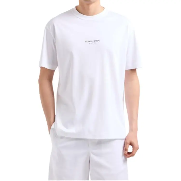 EMPORIO ARMANI Cotton Interlock Crew neck T shirt-2