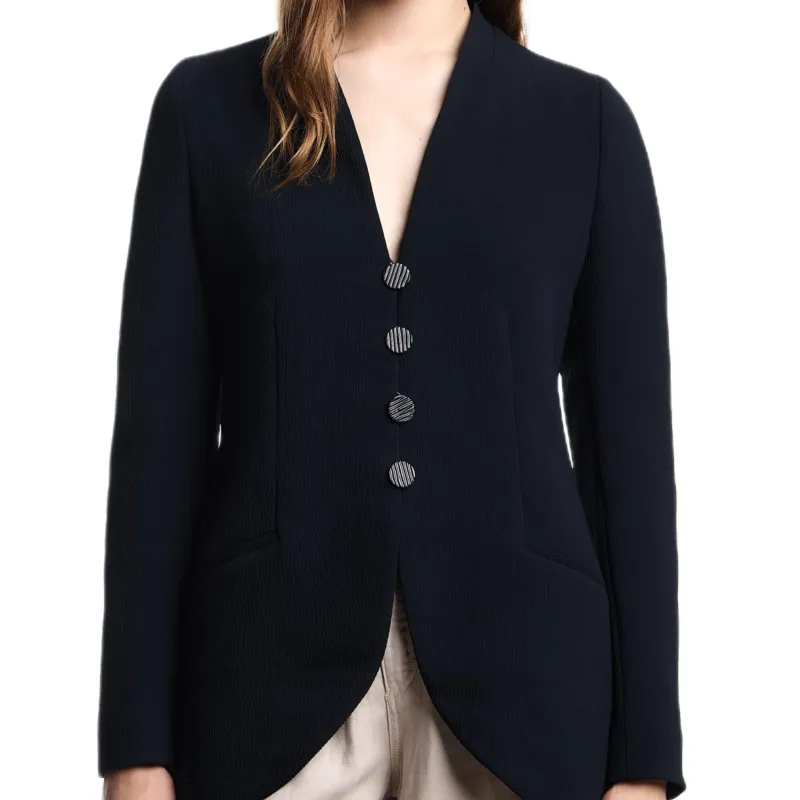 EMPORIO ARMANI Crêpe effect Cady Blazer-1