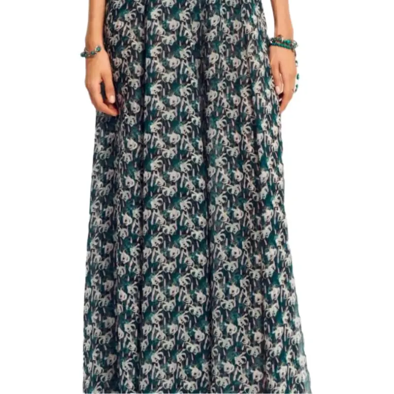 CHANEL SS23 Long-Sleeved Dresses Women's Green-4
