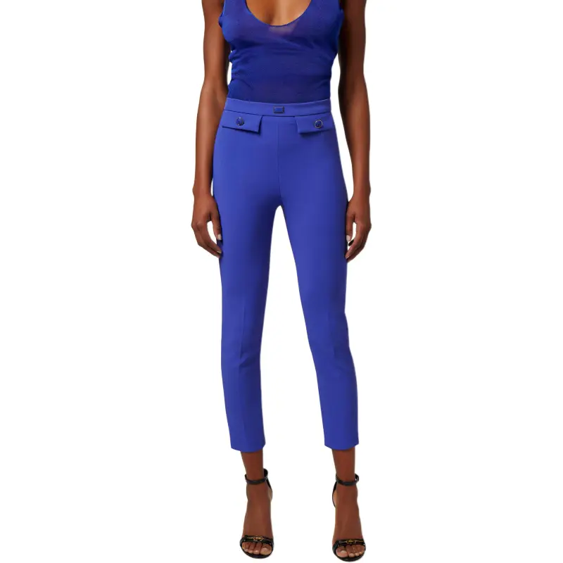 Elisabetta Franchi High Waisted Skinny Trousers-1