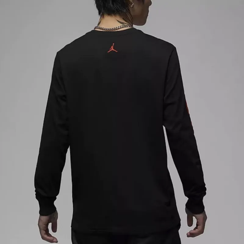Jordan T-Shirt Men's Black/Team Orange-1
