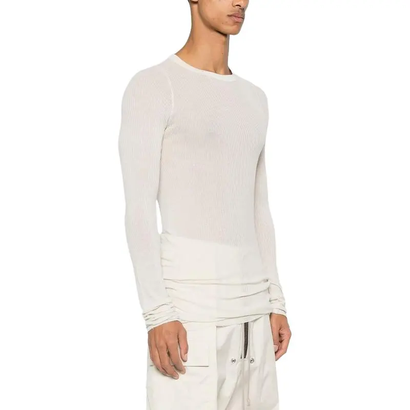 RICK OWENS Long Sleeved Ribbed T Shirt-3