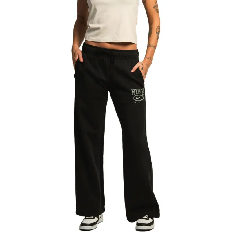 Nike Sportswear Club Fleece Women's Mid Rise Wide Leg Graphic Pants-1