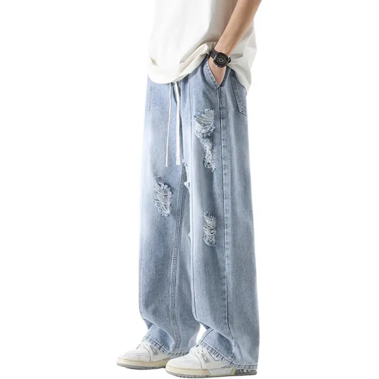 MGXEK Jeans Unisex Vintage Blue-2