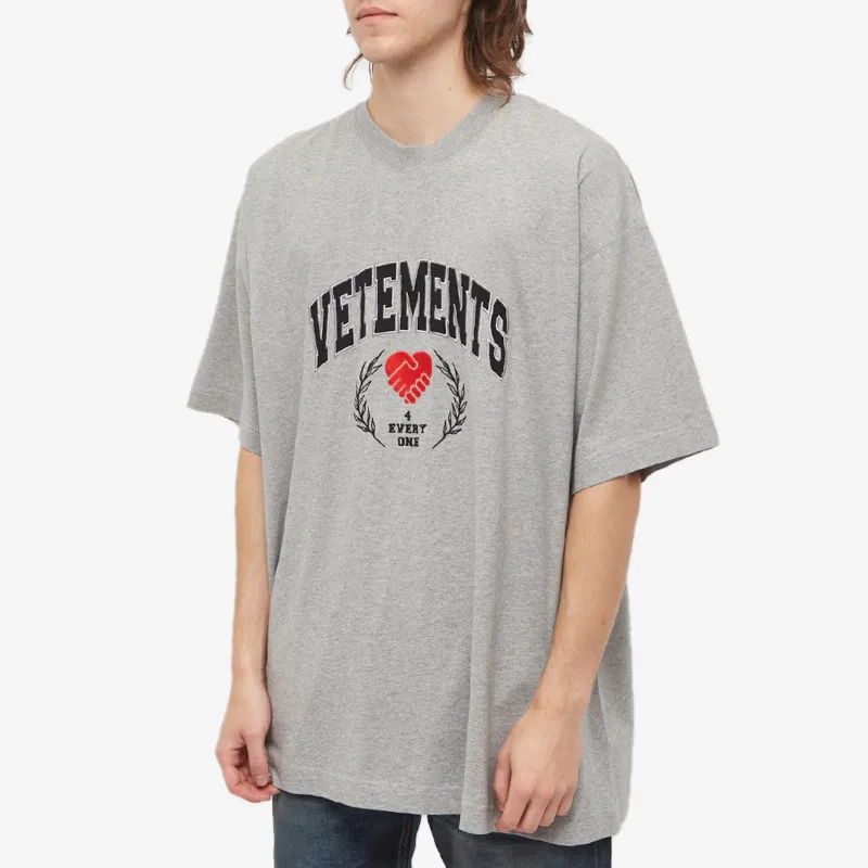 Vetements T-Shirts Men Gray-3