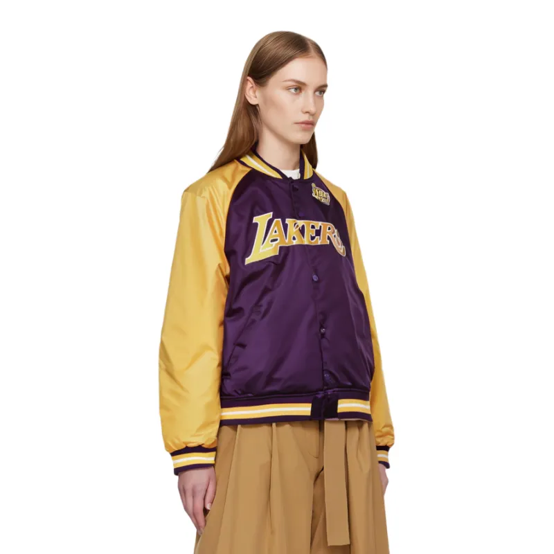 Mitchell & Ness Jacket Unisex Purple Yellow-2