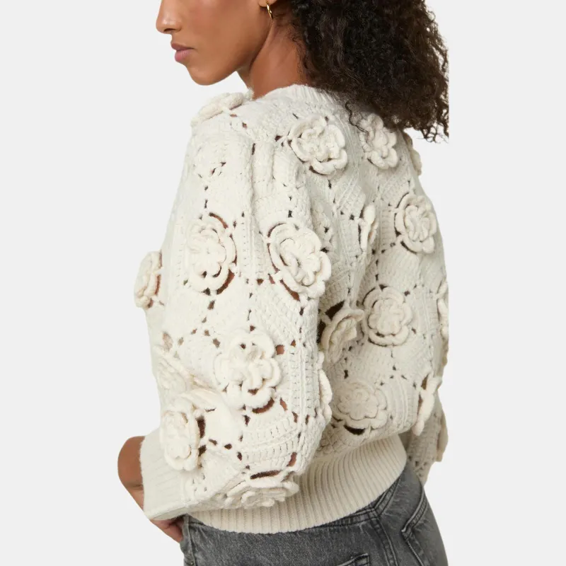 Rouje FW24 NERINA CARDIGAN Sweater Women's Beige-3