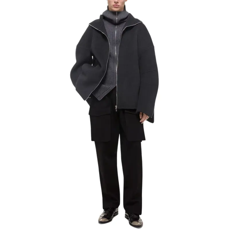 Helmut Lang FW24 Jackets Coats Unisex Dark Charcoal-2