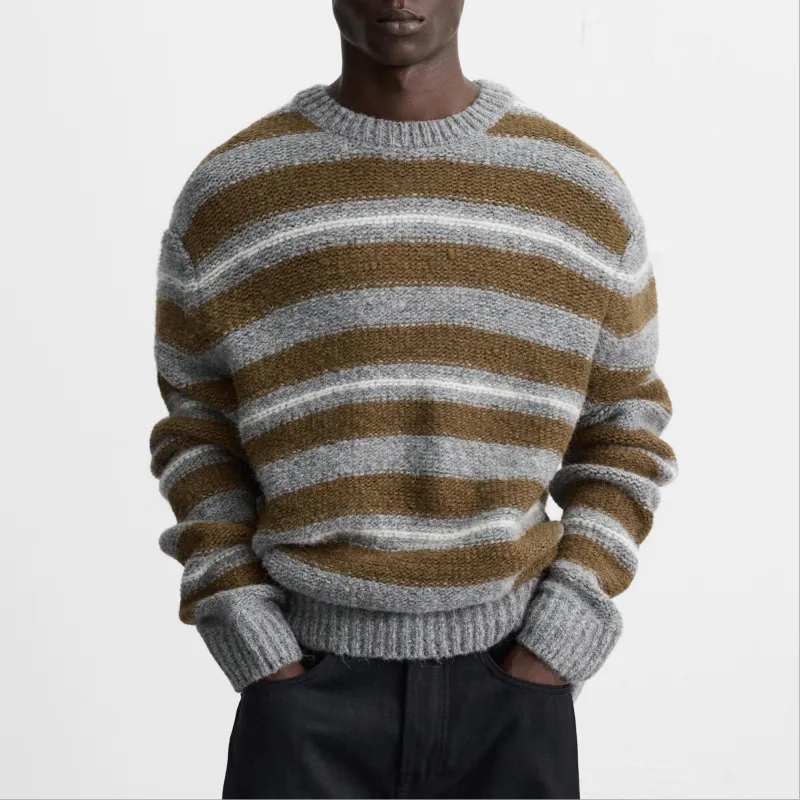 ZARA Sweater Men's Grey / Beige-3