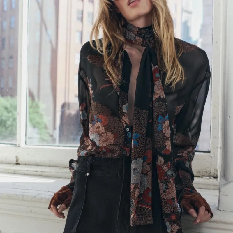 ZARA ZW Series Shirt Women's Black-3
