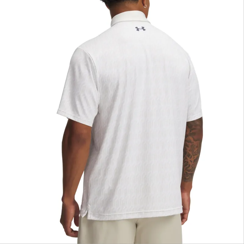 Under Armour Playoffs Print Polo 3.0 Polo Shirt Men's White 116-3