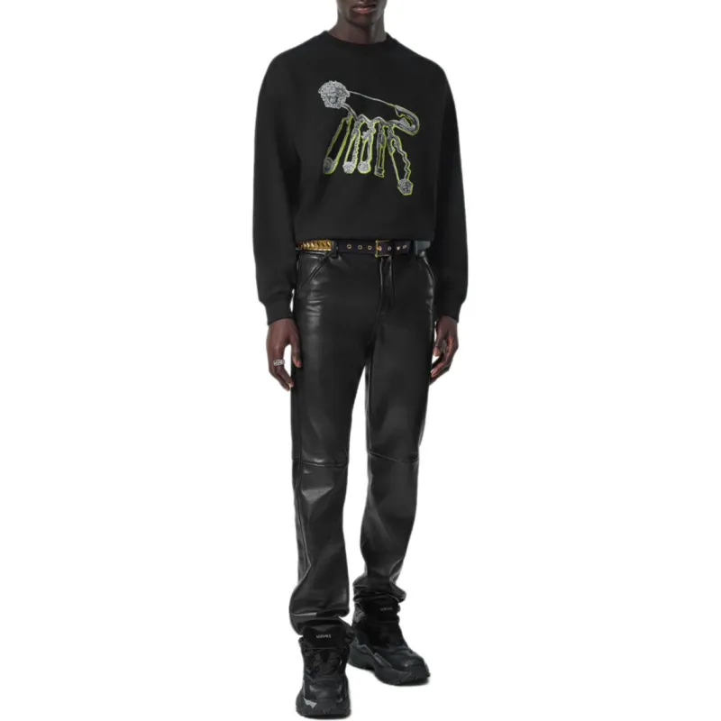 VERSACE Pin Printed Crewneck Sweatshirt-1
