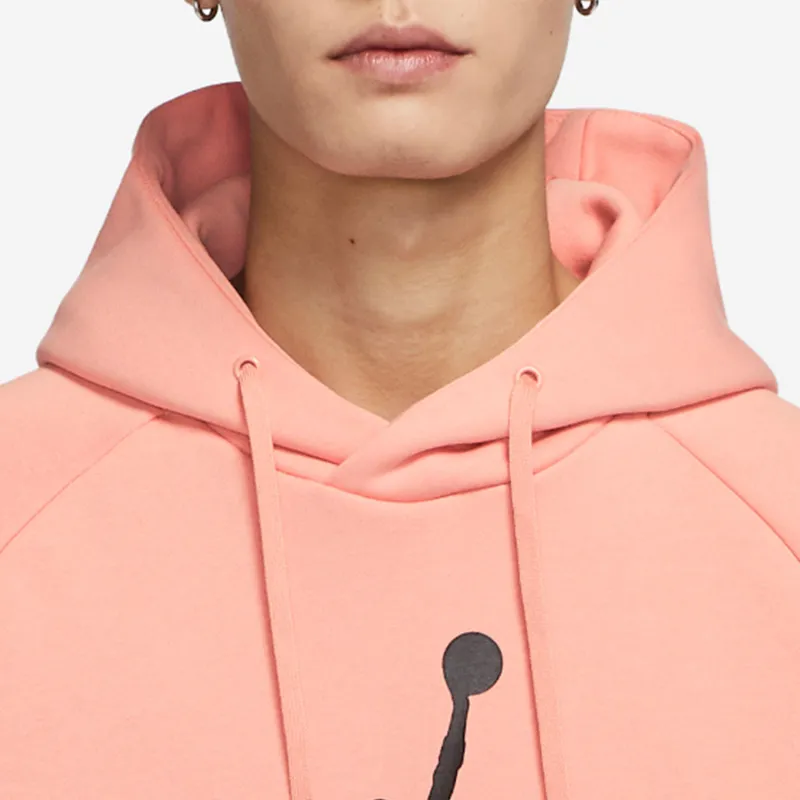 Jordan Men's Large Logo Print Pullover Hoodie 'Quartz Pink'-2
