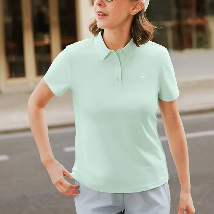 Skechers Sports Life Collection Polo Shirt Women's Light Aqua Green-1