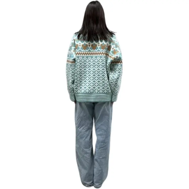 Disney X MOUSSY Disney/Disney Co-branded Model Sweaters Women's Blue-4