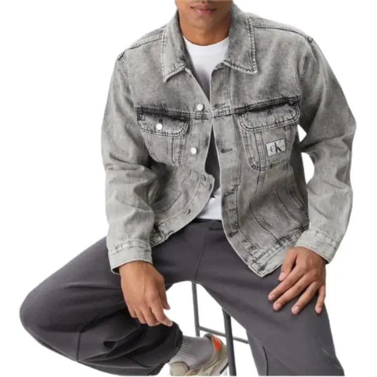 CALVIN KLEIN Denim Jacket Men's Gray-2